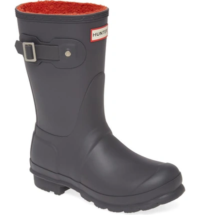 Hunter Original Insulated Short Waterproof Rain Boot In Luna