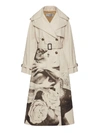 VALENTINO LOVERS PRINT TRENCH WITH BELT,11141496