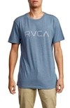Rvca Logo T-shirt In China Blue