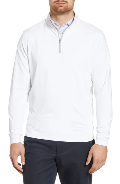 Peter Millar Perth Loop Quarter Zip Performance Pullover In White