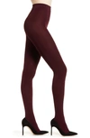 Falke Pure Matte 100 Opaque Tights In 8596 Barolo Wine