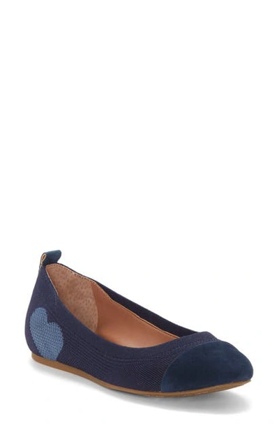 Ed Ellen Degeneres Lilli Knit Ballet Flat In Lagoon Knit Fabric