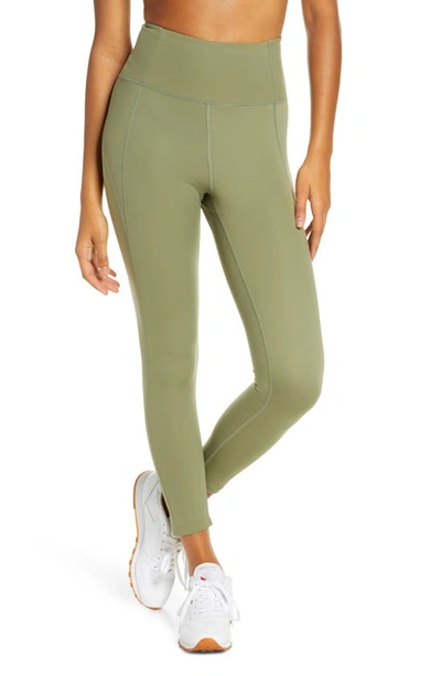 Girlfriend Collective High Waist 7/8 Compression Leggings In Green