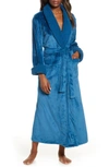 Natori Plush Robe In Hab Harbor Blue