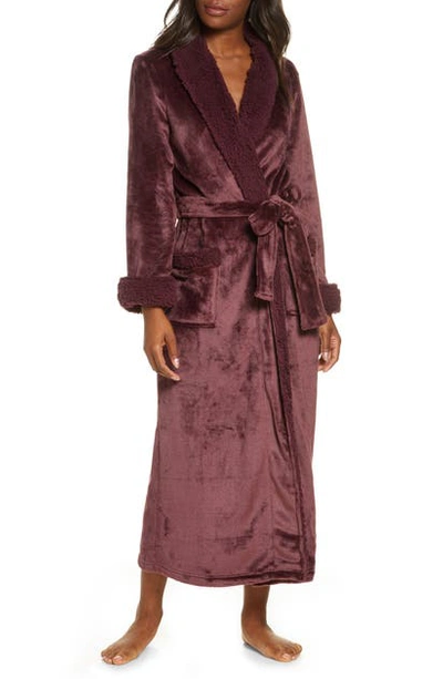 Natori Plush Robe In New Deep Plum