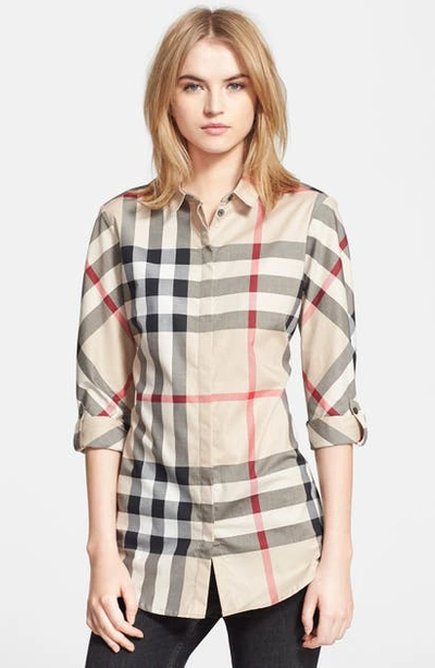 Burberry Checked Cotton Shirt In New Classic Check