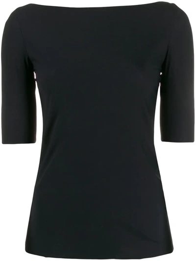 Filippa K Slim Fit Boat Neck T-shirt In Black