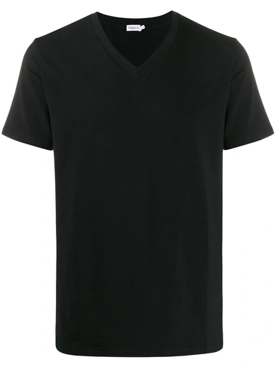 Filippa K V-neck Organic-cotton T-shirt In Black