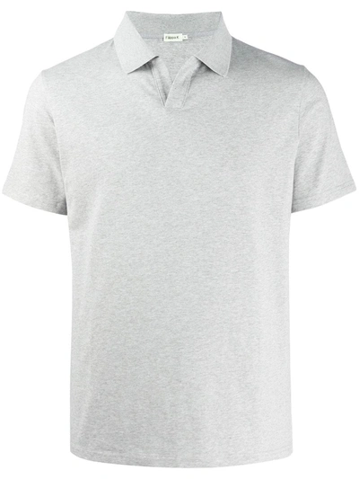 Filippa K Fitted Buttonless Polo Shirt In Grey