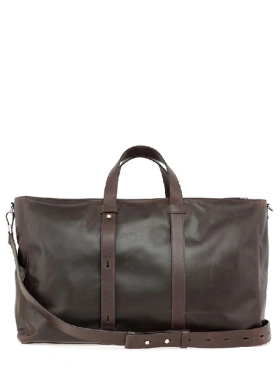 Orciani Leather Bag In T. Moro