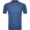 Fred Perry Twin Tipped Slim Fit Polo In Midnight Blue