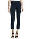 Veronica Beard Back Zip Scuba Pants In Navy