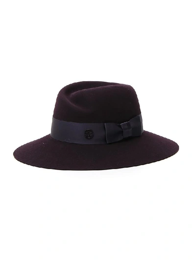 Maison Michel Virginie Bow Hat In Black