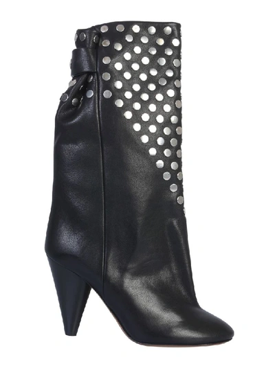Isabel Marant Wrinkle Boot With Studs In Nero