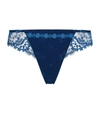 SIMONE PERELE LACE EMBROIDERED THONG,14970046