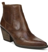 Sam Edelman Winona Bootie In Brown Leather