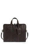 BOTTEGA VENETA PERFORATED CALFSKIN LEATHER BRIEFCASE,573484VMAV0