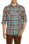Rvca Mazzy Plaid Button-up Flannel Shirt In Alpine