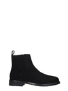 ROYAL REPUBLIQ BOND CHELSEA HIGH HEELS ANKLE BOOTS IN BLACK SUEDE,11142305
