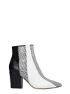SERGIO ROSSI HIGH HEELS ANKLE BOOTS IN WHITE LEATHER,11142304