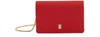 BURBERRY GRAINY LEATHER CARD CASE WITH DETACHABLE STRAP,BUR34DS3RED