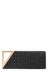 BOTTEGA VENETA BV RIM INTRECCIATO LEATHER CLUTCH,591664VO0BL