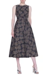 AKRIS PUNTO DESERT FLOWER JACQUARD MIDI DRESS,742000061674