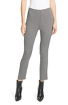 Rag & Bone Simone Skinny Micro-check Crop Pants In Black Multi