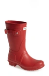 Hunter Original Short Waterproof Rain Boot In Red