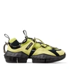 JIMMY CHOO DIAMOND TRAIL/M Tennis Ball Yellow and Black Stretch Mesh Trainers with Leather Detailing,DIAMONDTRAILMEHL S