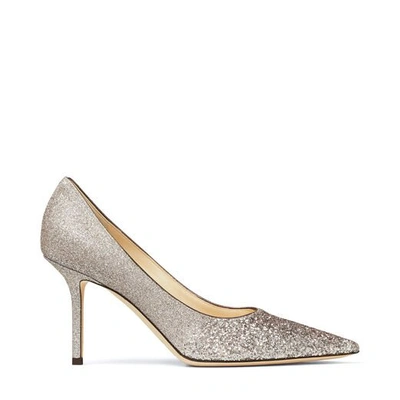 Jimmy Choo Love 85mm Glitter-embellished Pumps In Light Lilac