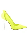 LE SILLA YELLOW FLUO LEATHER PUMPS,11142560