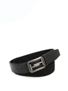 TOD'S LEATHER AND ELASTICATED FABRIC BELT,XCMCQE70100HGR B999