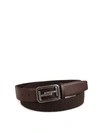 TOD'S TODS DOUBLE T EBONY BROWN ELASTICATED BELT,XCMCQE70100HGR S800