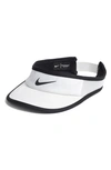 Nike Court Aerobill Tennis Visor In White/ White/ Black/ Black