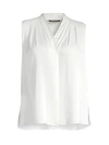 Kobi Halperin Plus Size Mila Silk-stretch Sleeveless Top In White