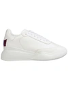 Stella Mccartney 'loop' Tricolour Stripe Heel Counter Sneakers In Bianco