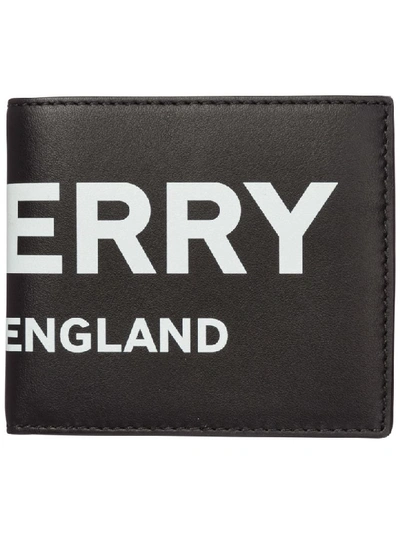 Burberry Men's Genuine Leather Wallet Credit Card Bifold In Black