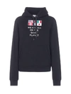 BURBERRY EMBROIDERED COTTON HOODIE,11143165