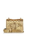 BALMAIN GOLD LAMINATED & QUILTED LEATHER 18 B-BAG,11142911