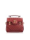 BALMAIN QUILTED LEATHER 23 B-BUZZ SATCHEL BAG,11142915