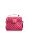 BALMAIN QUILTED LEATHER 23 B-BUZZ SATCHEL BAG,11142913