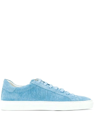 Hide & Jack Hide&jack Men's Light Blue Leather Trainers