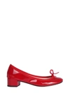 Repetto Bow Front Low Heel Pumps In Red