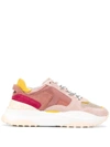 TOD'S PINK LEATHER SNEAKERS,XXW45B0BB50M0BLLKM