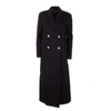 Alessandra Rich Wool-cashmere Coat In Black