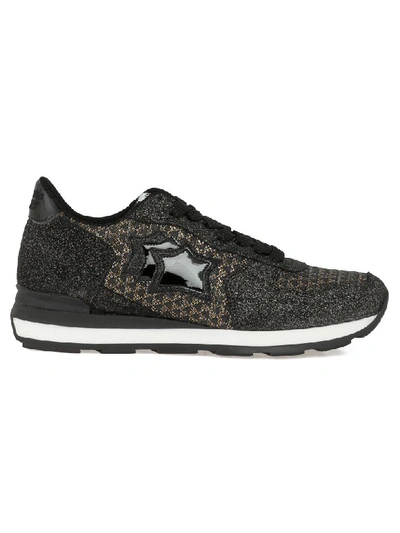 Atlantic Stars Black Leather Trainers