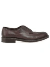 Green George Dark Brown Leather Shoes In Brown