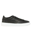 Hogan H365 Black Leather Low Top Sneakers In Black