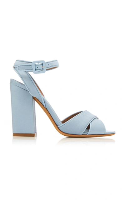 Tabitha Simmons Connie Satin-twill Sandals In Blue